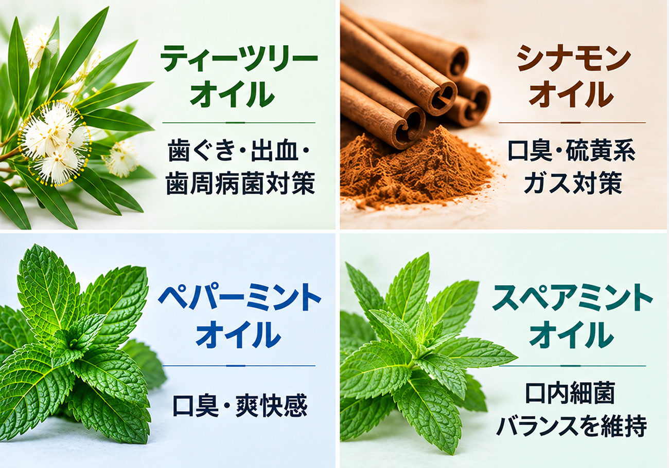 4つのエッセンシャルオイル