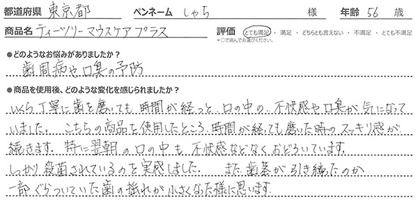 ティーツリーマウスケア口コミ１