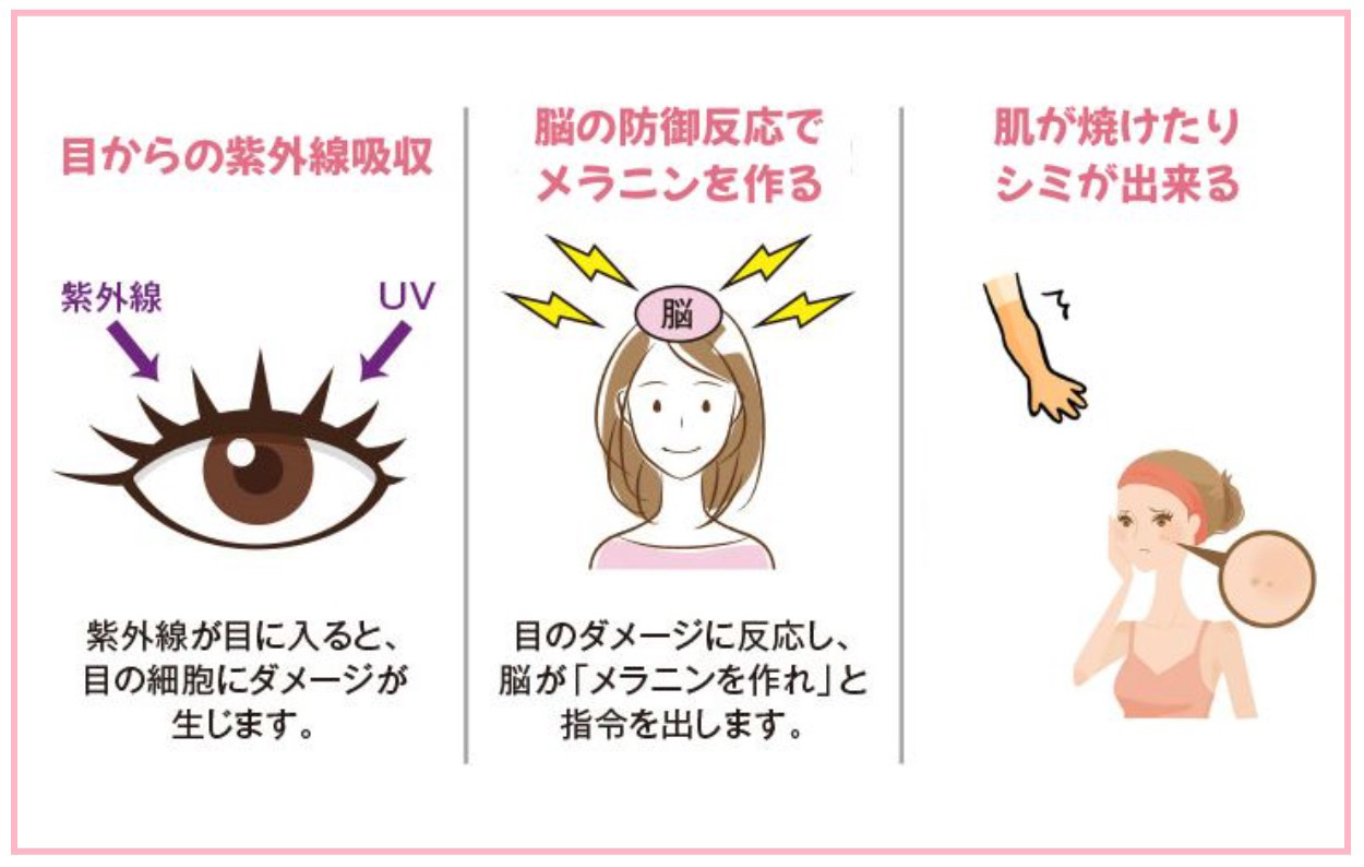 肌が焼けたりシミが増える原因