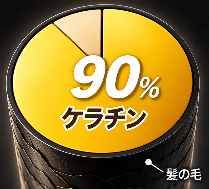 90% ケラチン