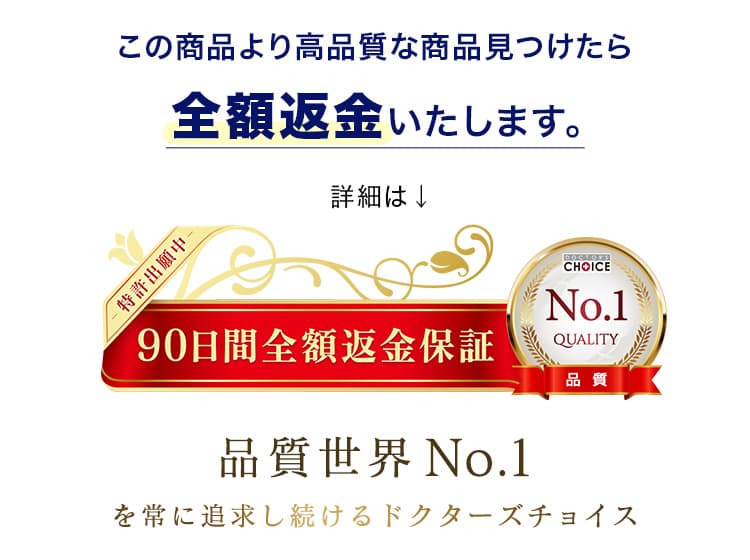 90日間全額返金保証