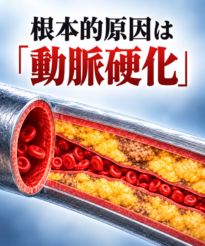 根本的原因は動脈硬化