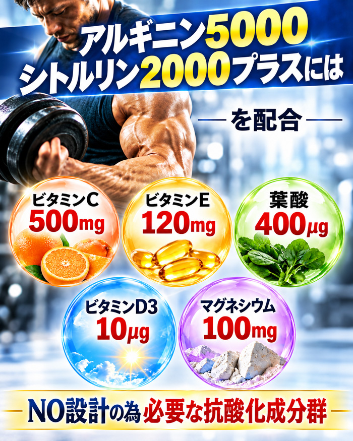 ビタミンや葉酸など抗酸化成分の配合一覧