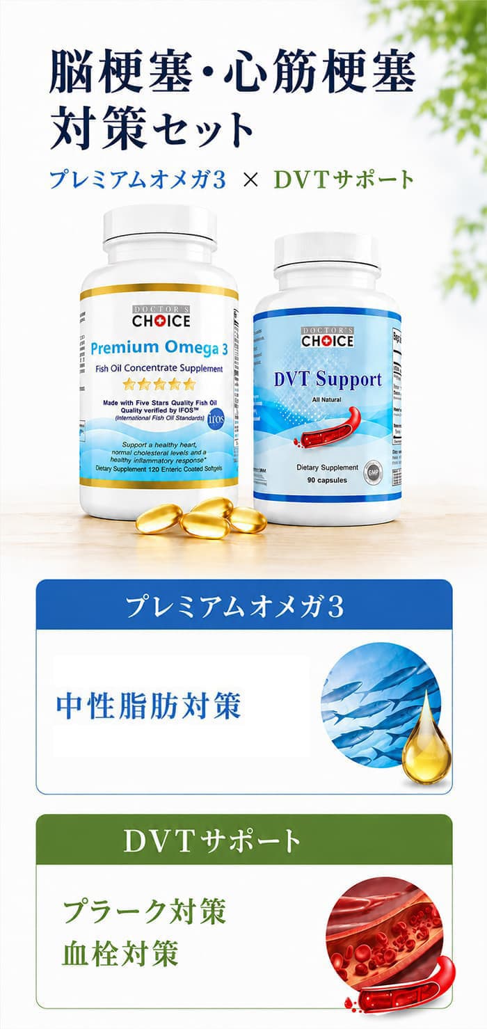 ドクターズチョイス プレミアムオメガ3 × DVTサポート