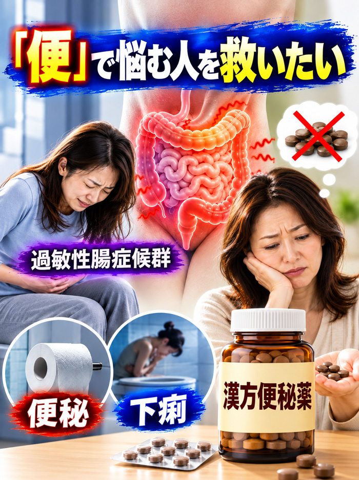 便秘・下痢・過敏性腸症候群など便の悩みと漢方便秘薬