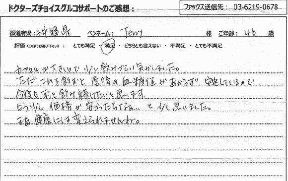 カプセルが大きいので少し飲みづらい気がしました。ただこれを飲むと食後の血糖値が上がらず安定しているので今後もずっと飲み続けたいと思います。もう少し価格が安かったらなと思いました。まぁ健康には変えられませんね。